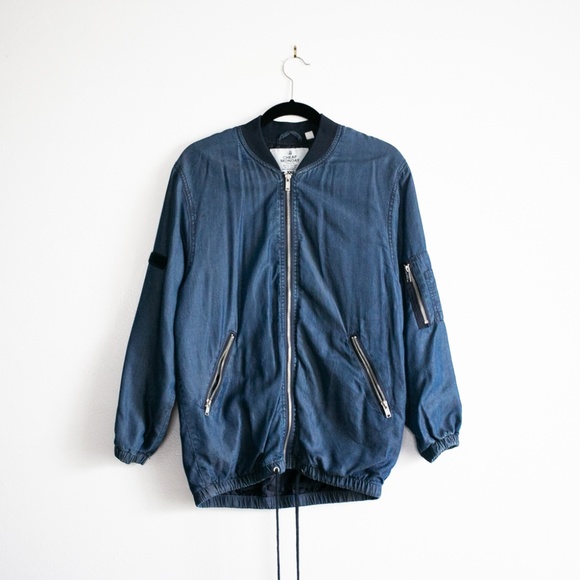 CHEAP MONDAY | Crash Denim Bomber Jacket - Picture 2 of 4